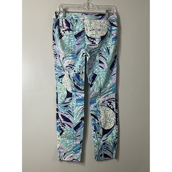 LILLY PULITZER Kelly Ankle Pants Size 4 Pineapple Colorful Tropical Nautical Fun - Picture 4 of 9